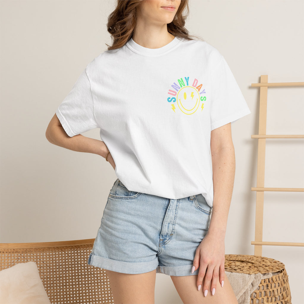 Sunny Days T-Shirt — Colorful Retro Smile Graphic Tee