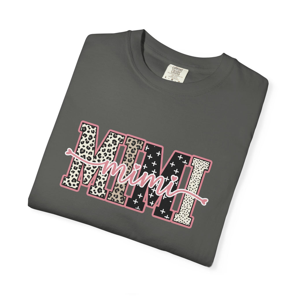 Mom Mimi Leopard Block Graphic T-Shirt – Cute Pink Script Mother's Day Gift