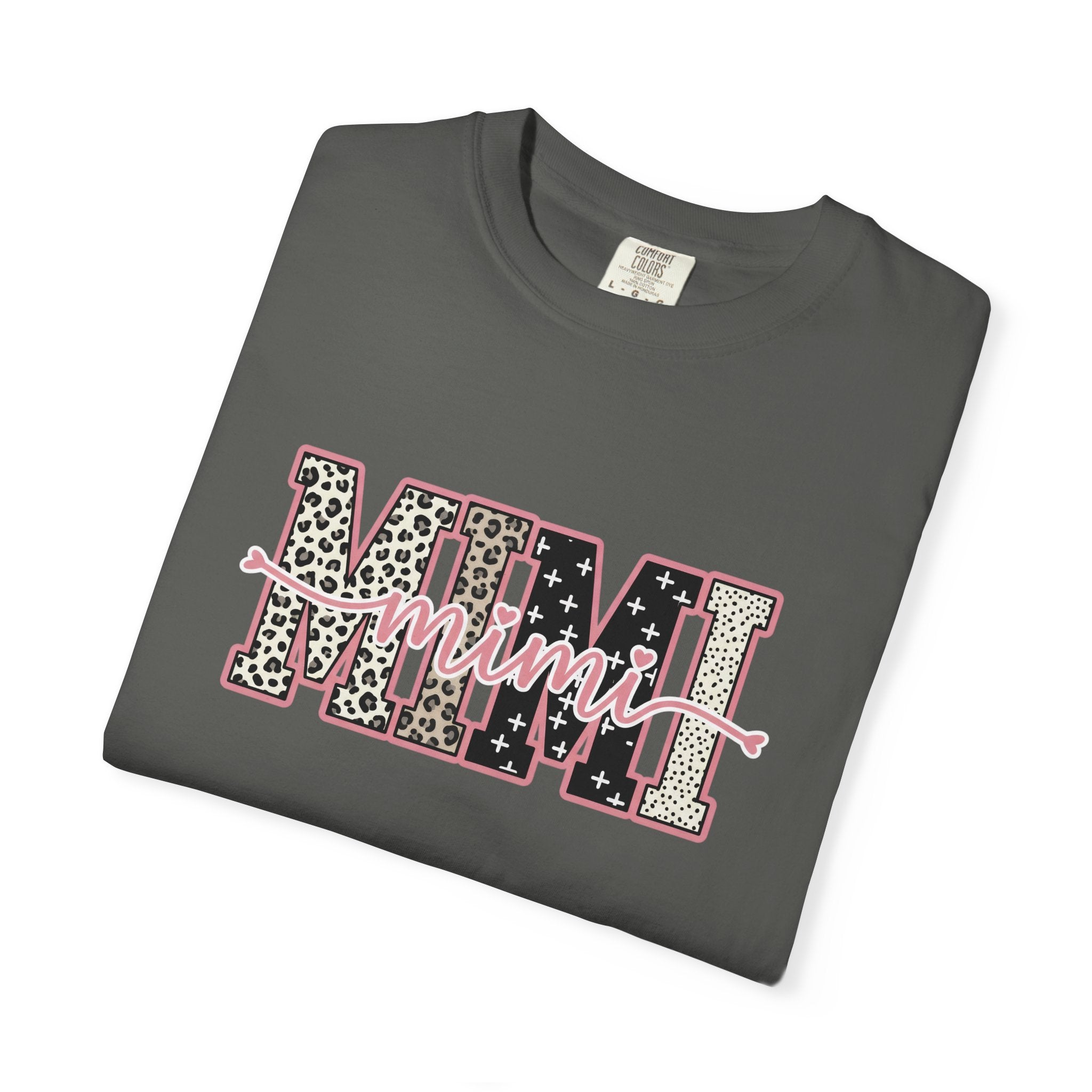 Mom Mimi Leopard Block Graphic T-Shirt – Cute Pink Script Mother's Day Gift