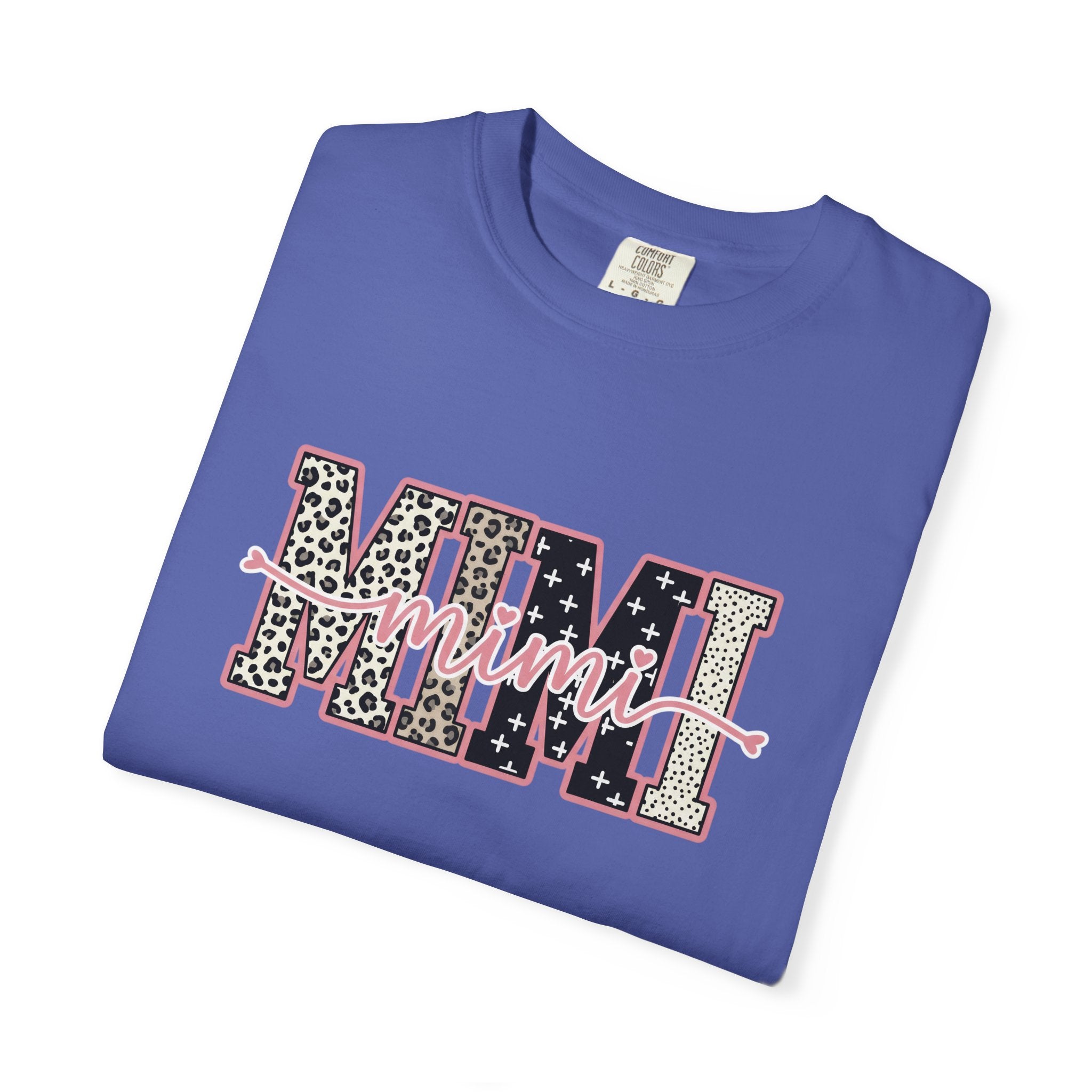 Mom Mimi Leopard Block Graphic T-Shirt – Cute Pink Script Mother's Day Gift