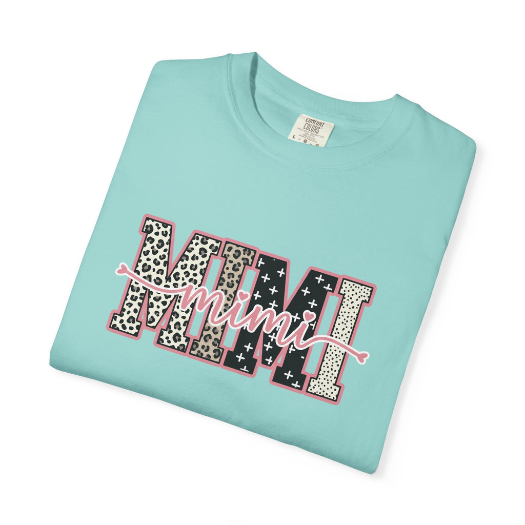 Mom Mimi Leopard Block Graphic T-Shirt – Cute Pink Script Mother's Day Gift