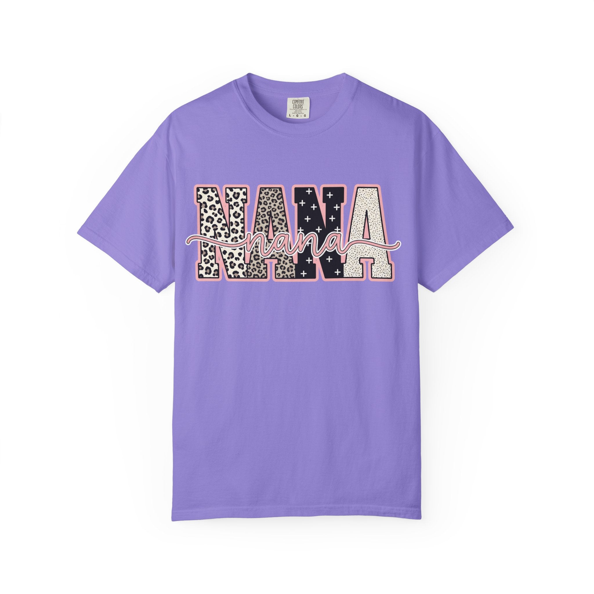 Nana Leopard & Stars T-Shirt – Stylish Grandma Graphic Tee