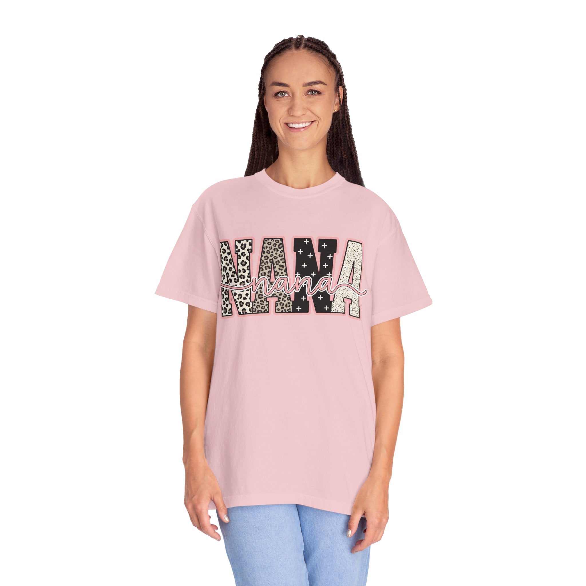 Nana Leopard & Stars T-Shirt – Stylish Grandma Graphic Tee