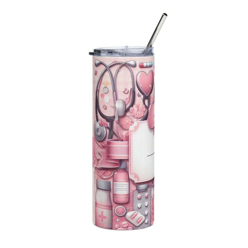 Nurse Essentials 20oz Stainless Tumbler — Pink