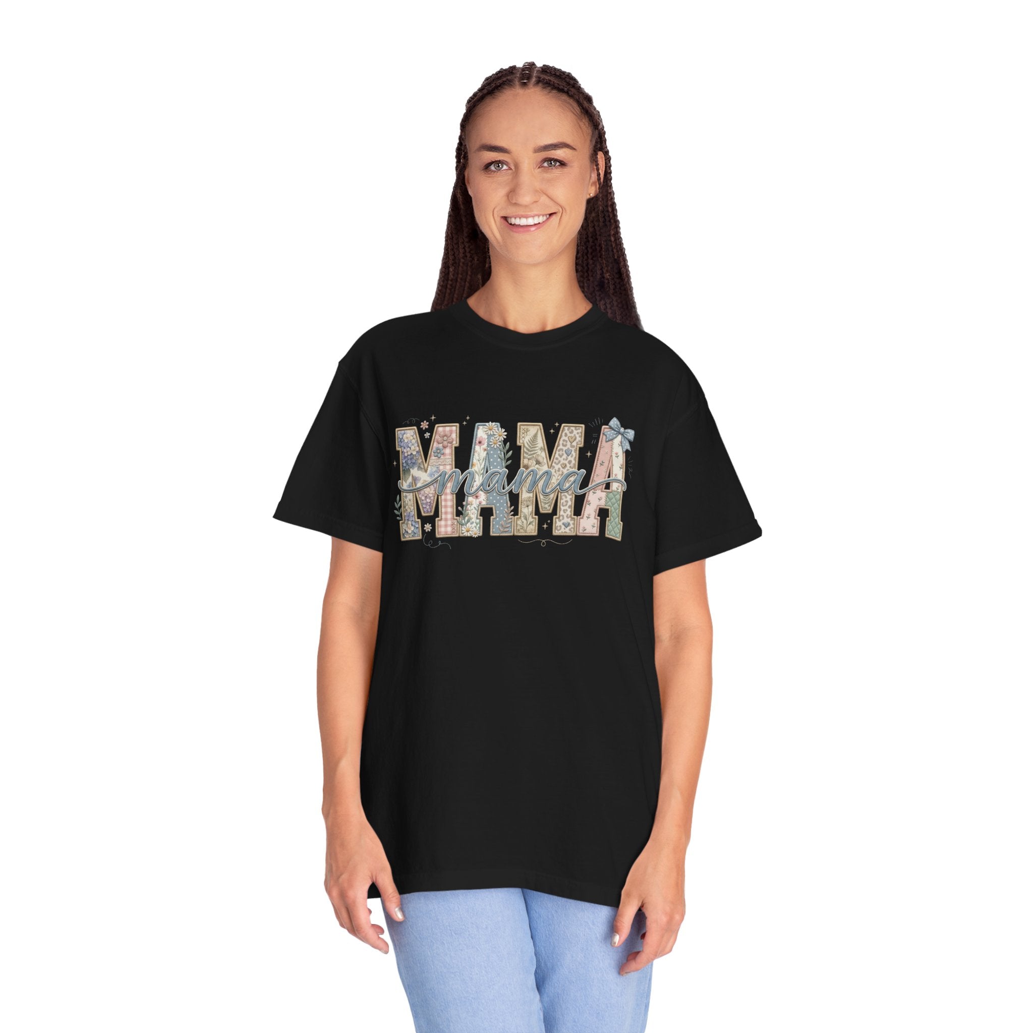 Mama Floral Graphic T-Shirt – Mother's Day Rustic Vintage Mom Tee