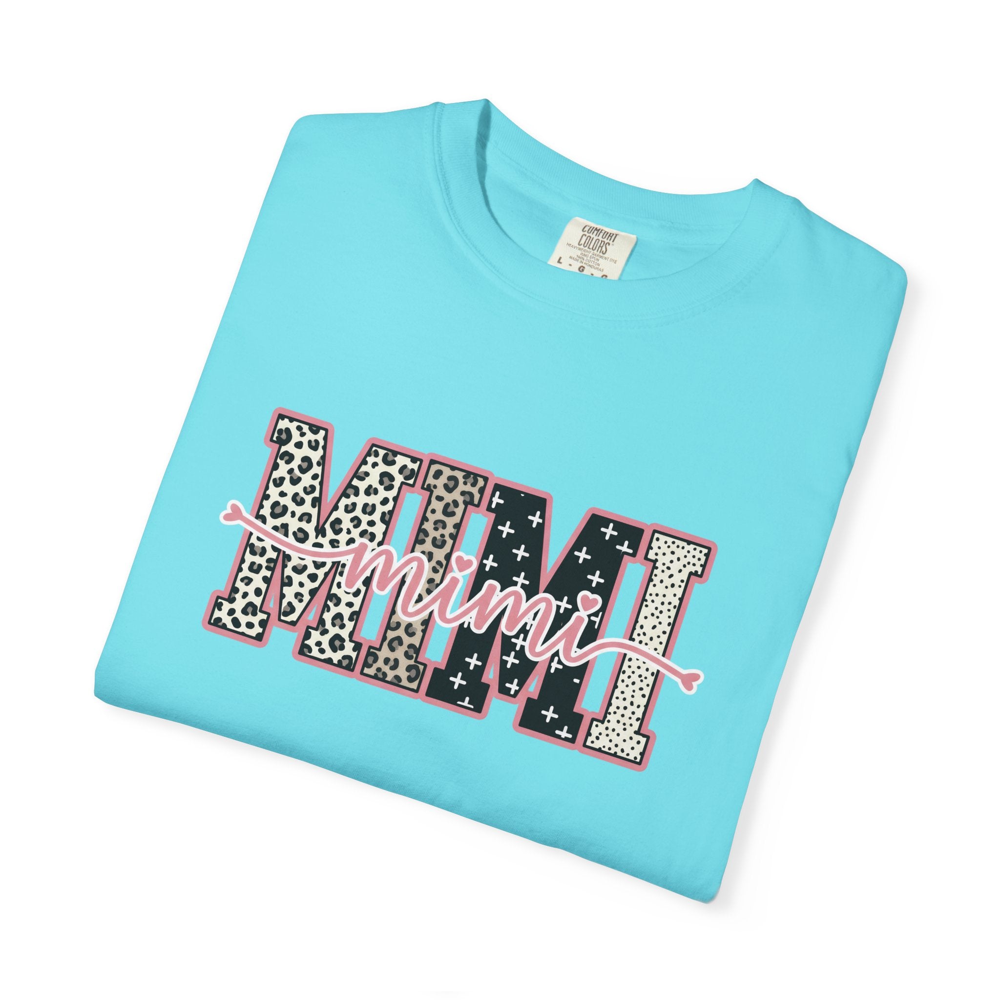 Mom Mimi Leopard Block Graphic T-Shirt – Cute Pink Script Mother's Day Gift
