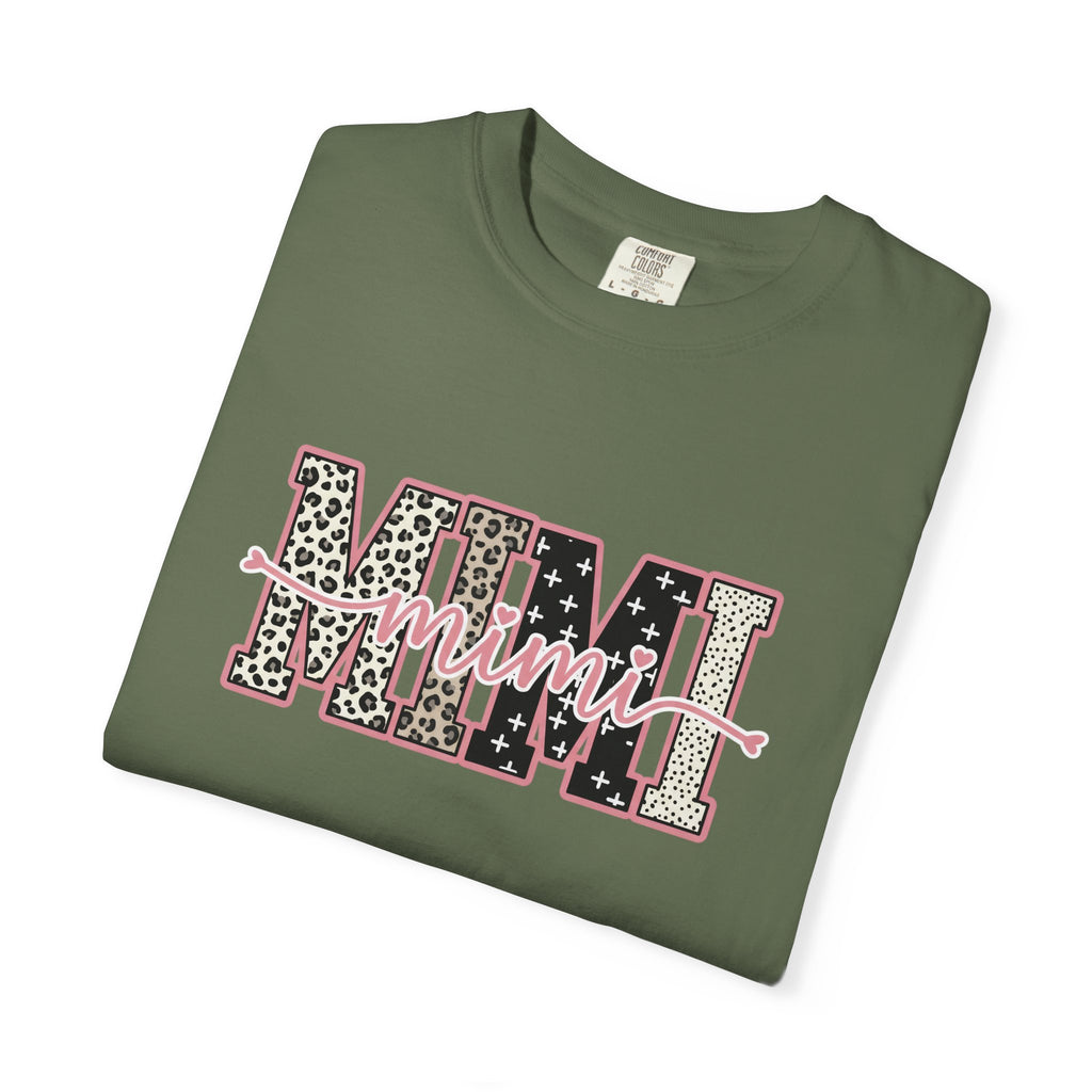 Mom Mimi Leopard Block Graphic T-Shirt – Cute Pink Script Mother's Day Gift