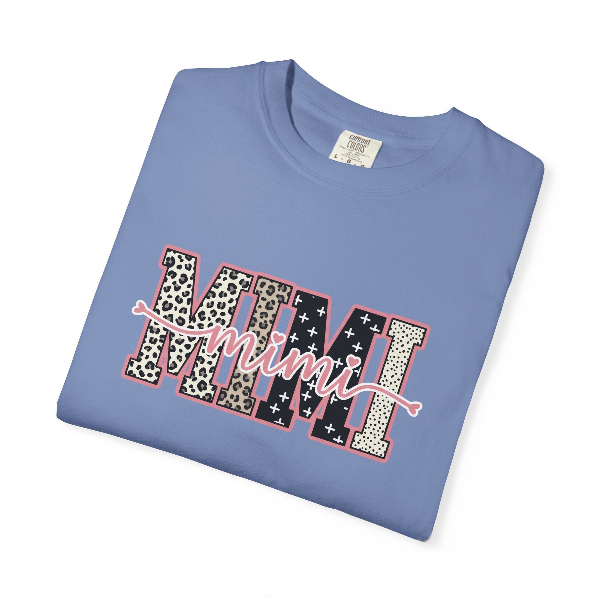 Mom Mimi Leopard Block Graphic T-Shirt – Cute Pink Script Mother's Day Gift