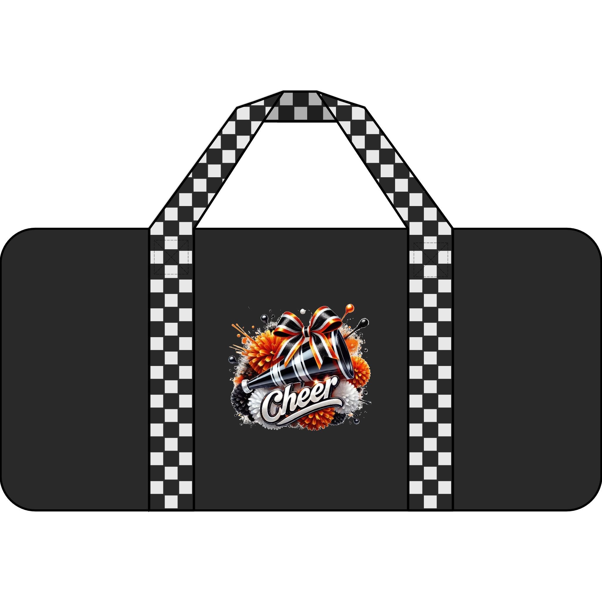 Cheer Megaphone Duffel Bag — Pom-Pom Cheerleading Travel Gym Bag