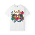 Salty Beach Sunglasses T-Shirt — Tropical Palm Sunset Tee