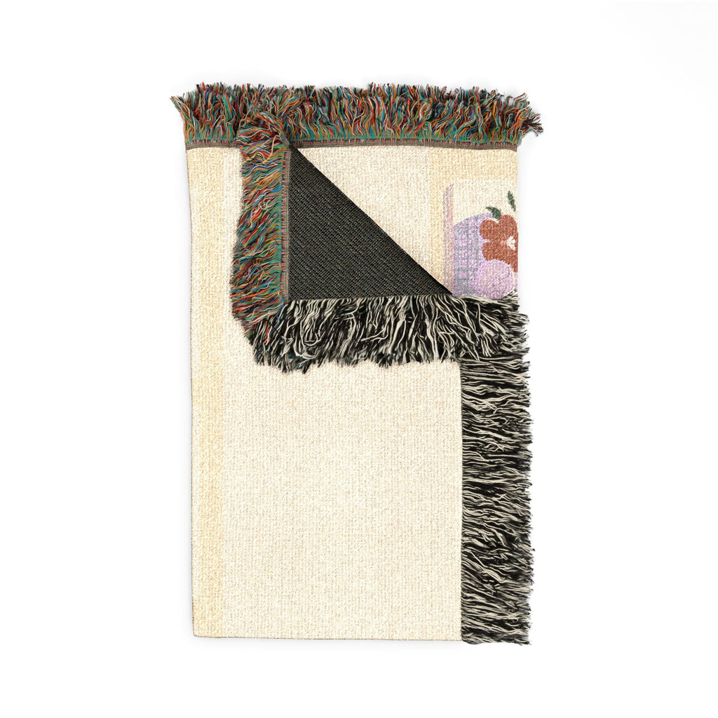 Mother’s Day Woven Blanket — 'I  Mom' Floral Throw