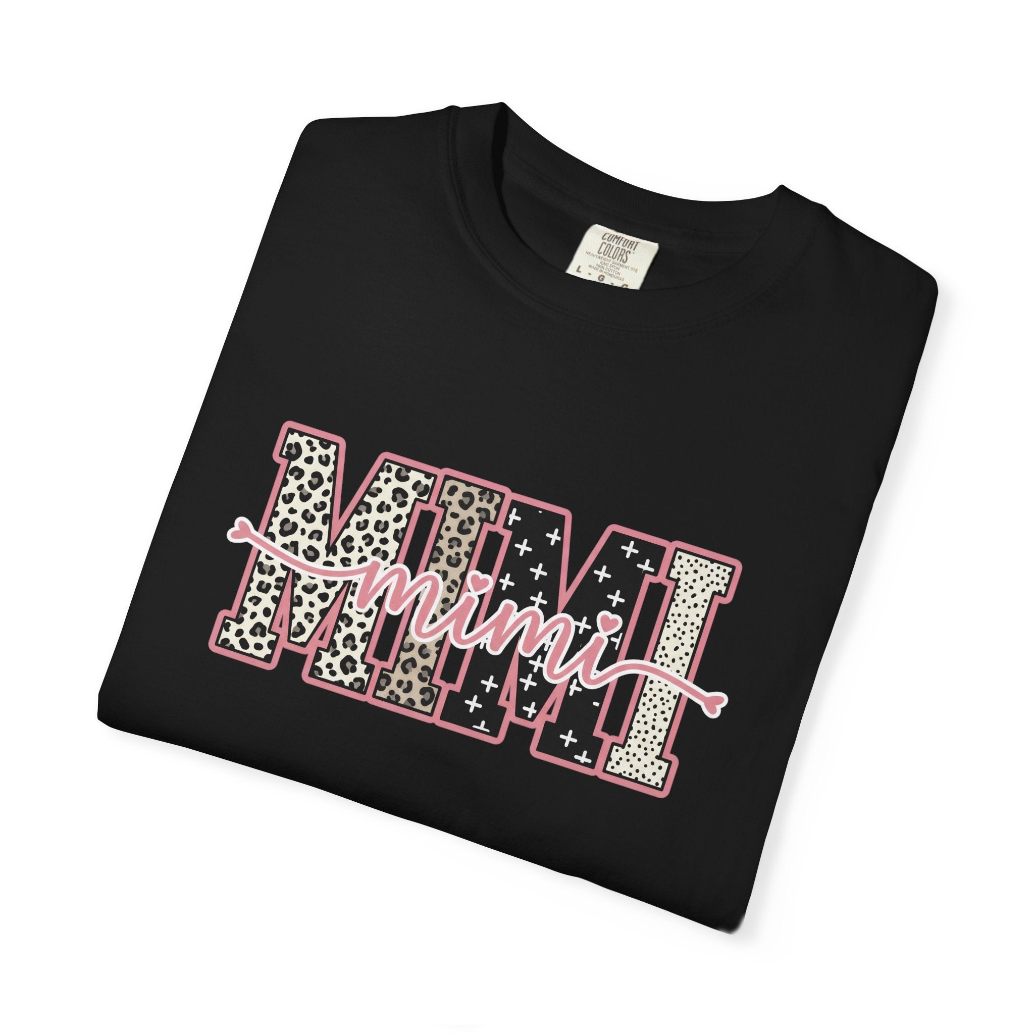 Mom Mimi Leopard Block Graphic T-Shirt – Cute Pink Script Mother's Day Gift