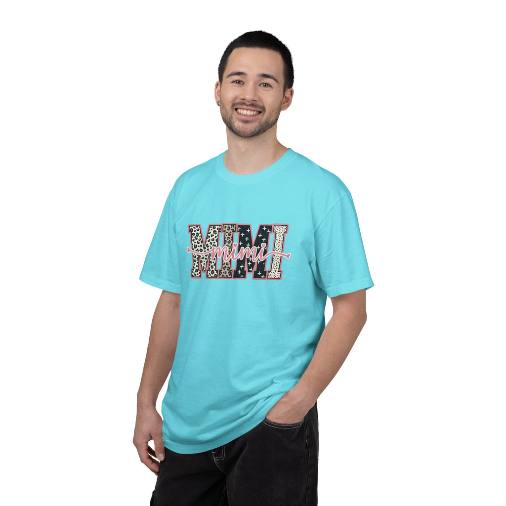 Mom Mimi Leopard Block Graphic T-Shirt – Cute Pink Script Mother's Day Gift