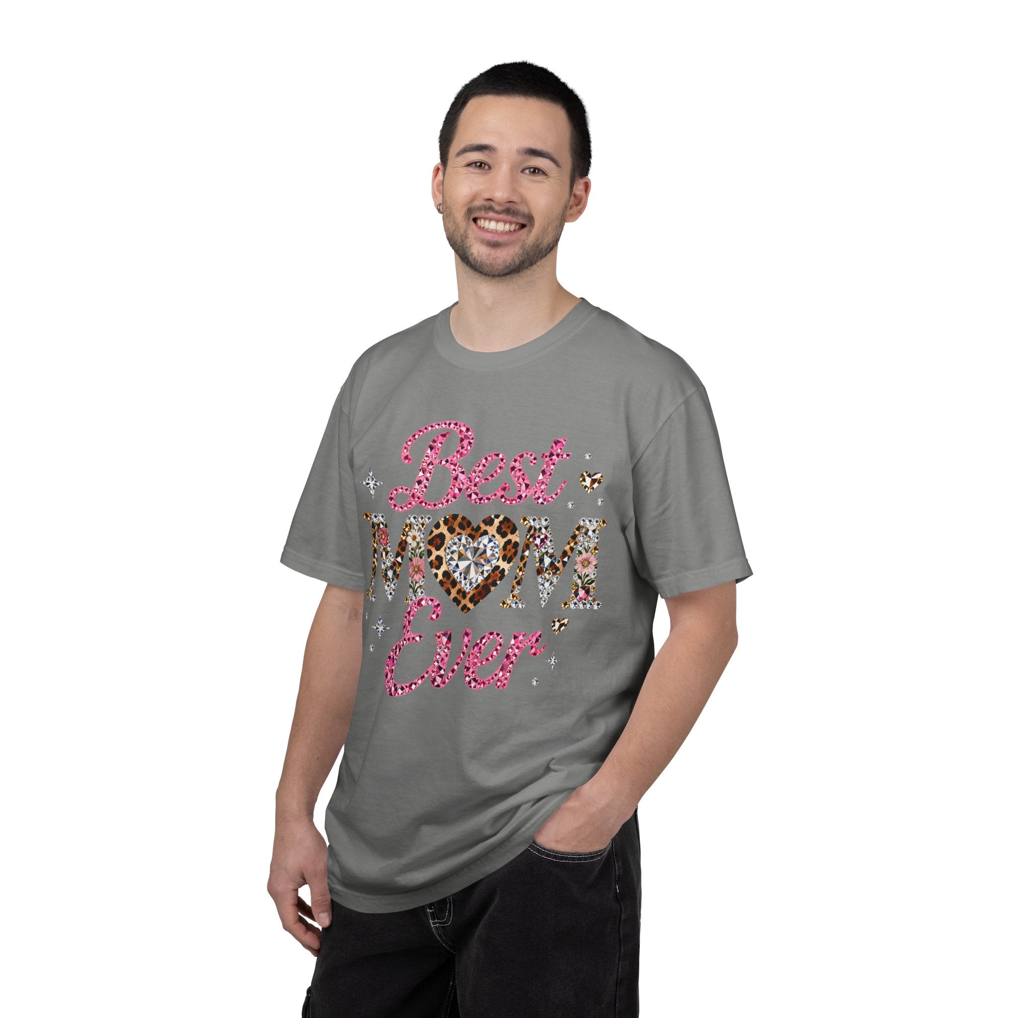 Best Mom Ever T-Shirt — Leopard Heart Mother's Day Gift