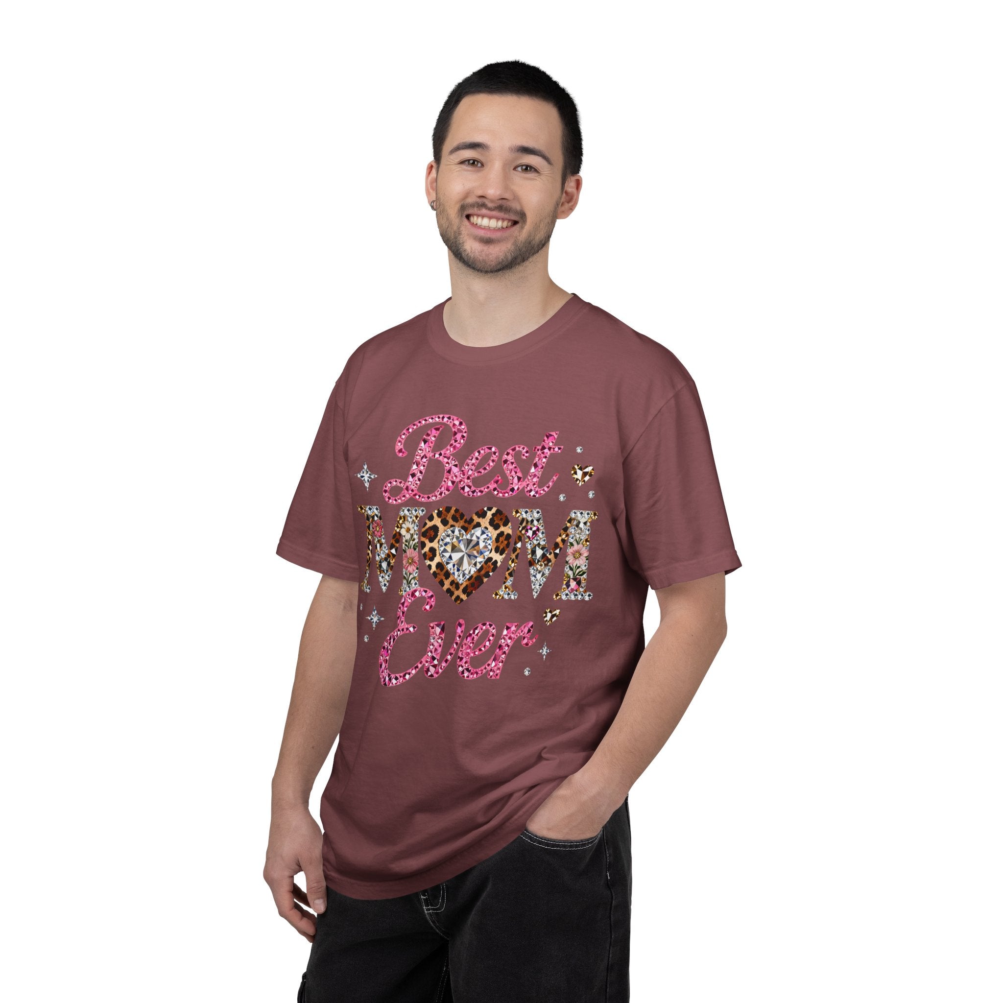 Best Mom Ever T-Shirt — Leopard Heart Mother's Day Gift