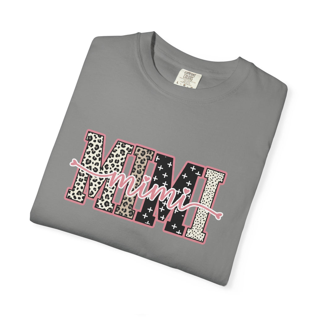 Mom Mimi Leopard Block Graphic T-Shirt – Cute Pink Script Mother's Day Gift