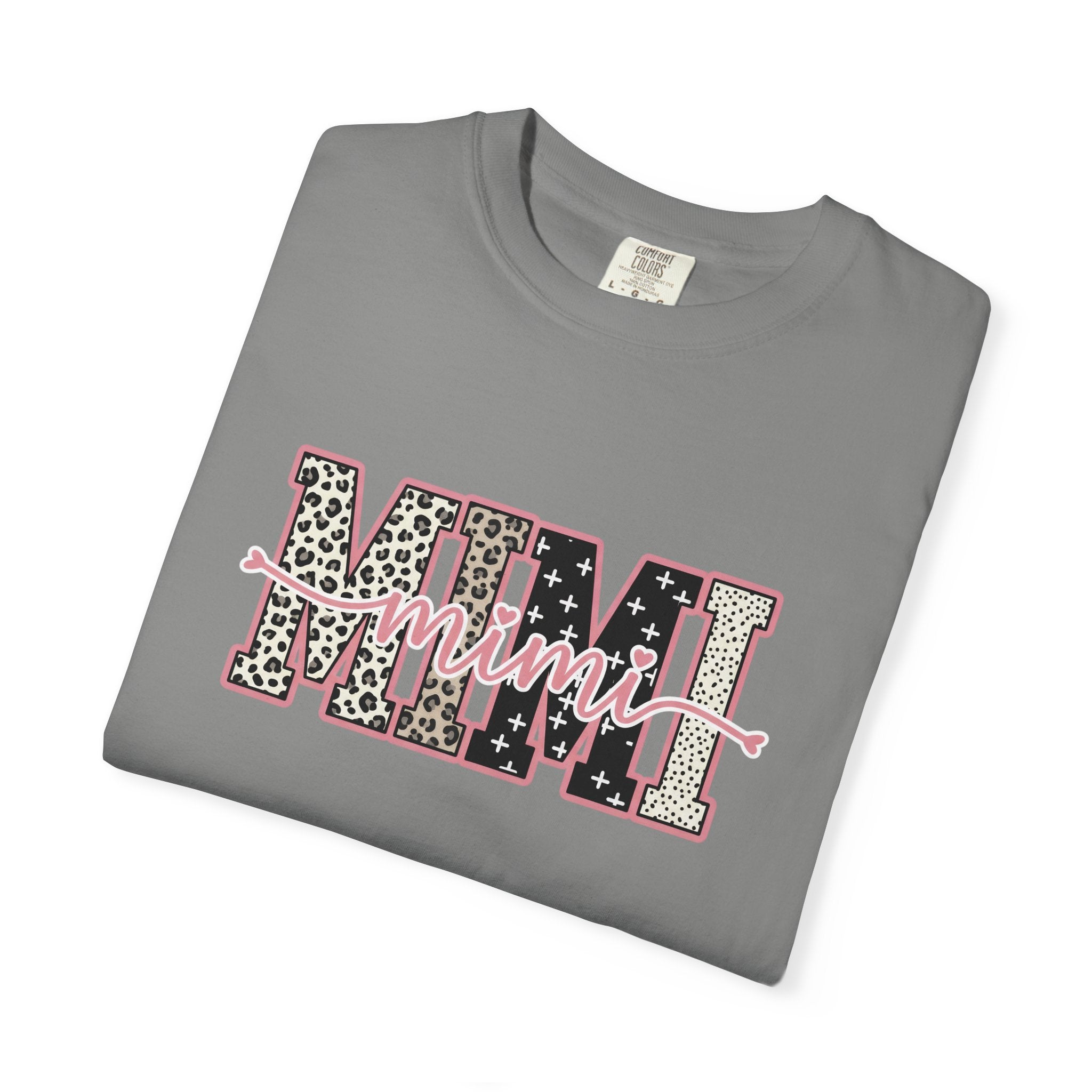 Mom Mimi Leopard Block Graphic T-Shirt – Cute Pink Script Mother's Day Gift