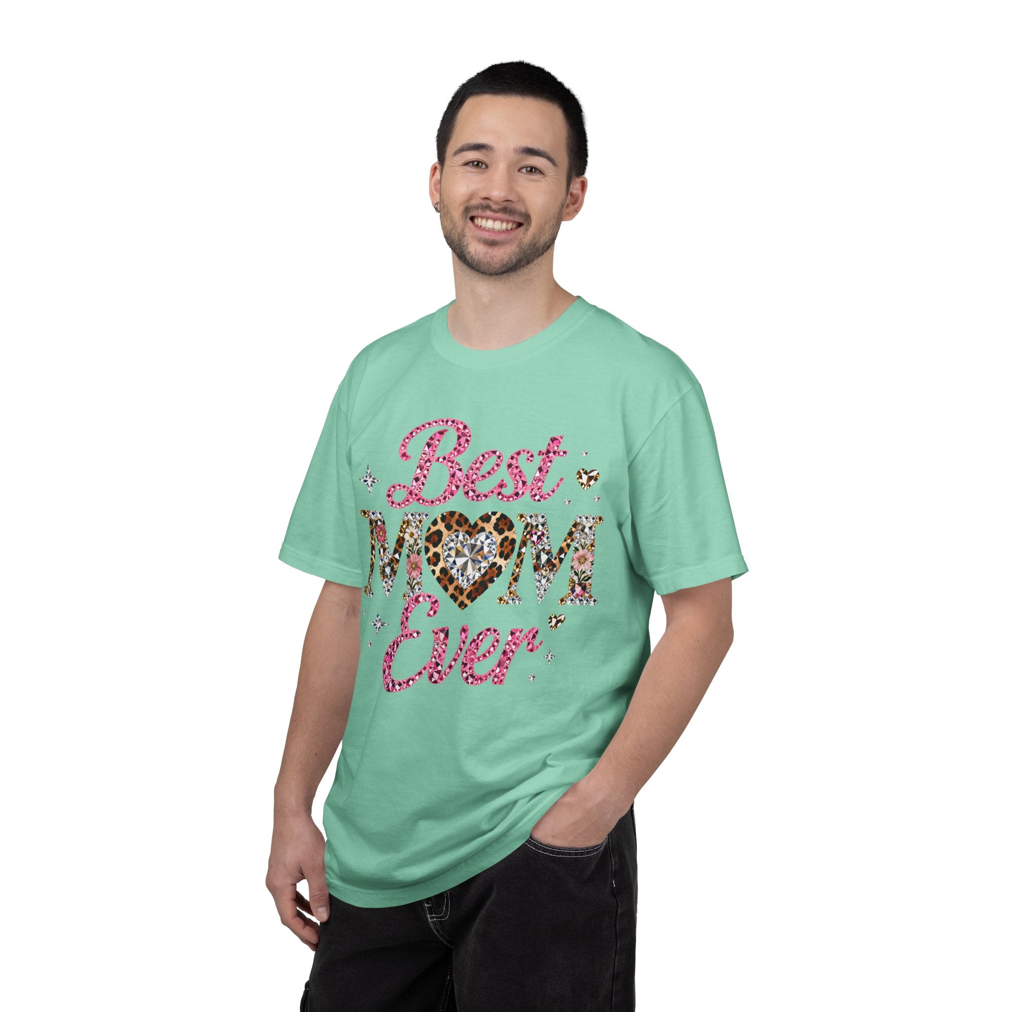 Best Mom Ever T-Shirt — Leopard Heart Mother's Day Gift