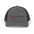 Embroidered Trucker Cap — "Good Girl Gone Bad" Lip & Sparkle Design