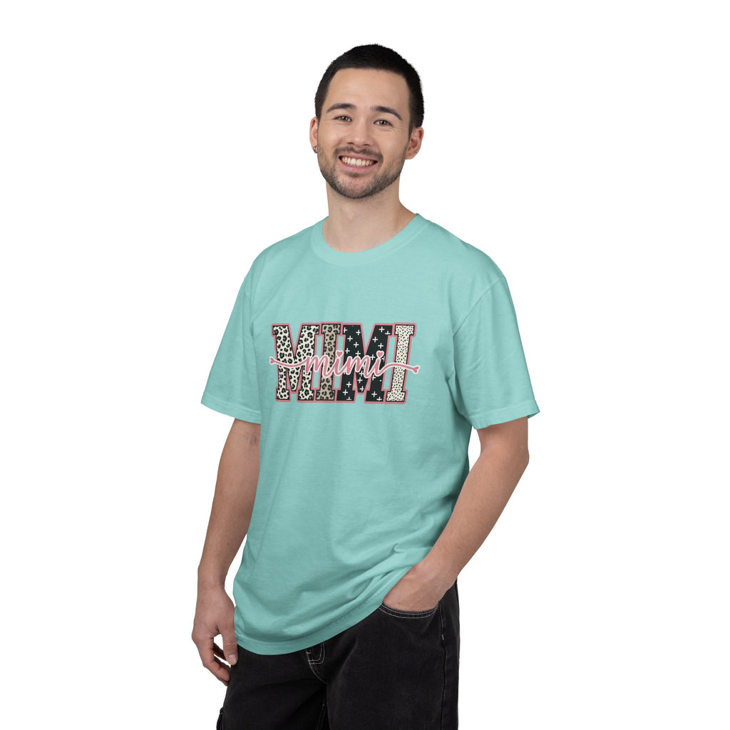 Mom Mimi Leopard Block Graphic T-Shirt – Cute Pink Script Mother's Day Gift