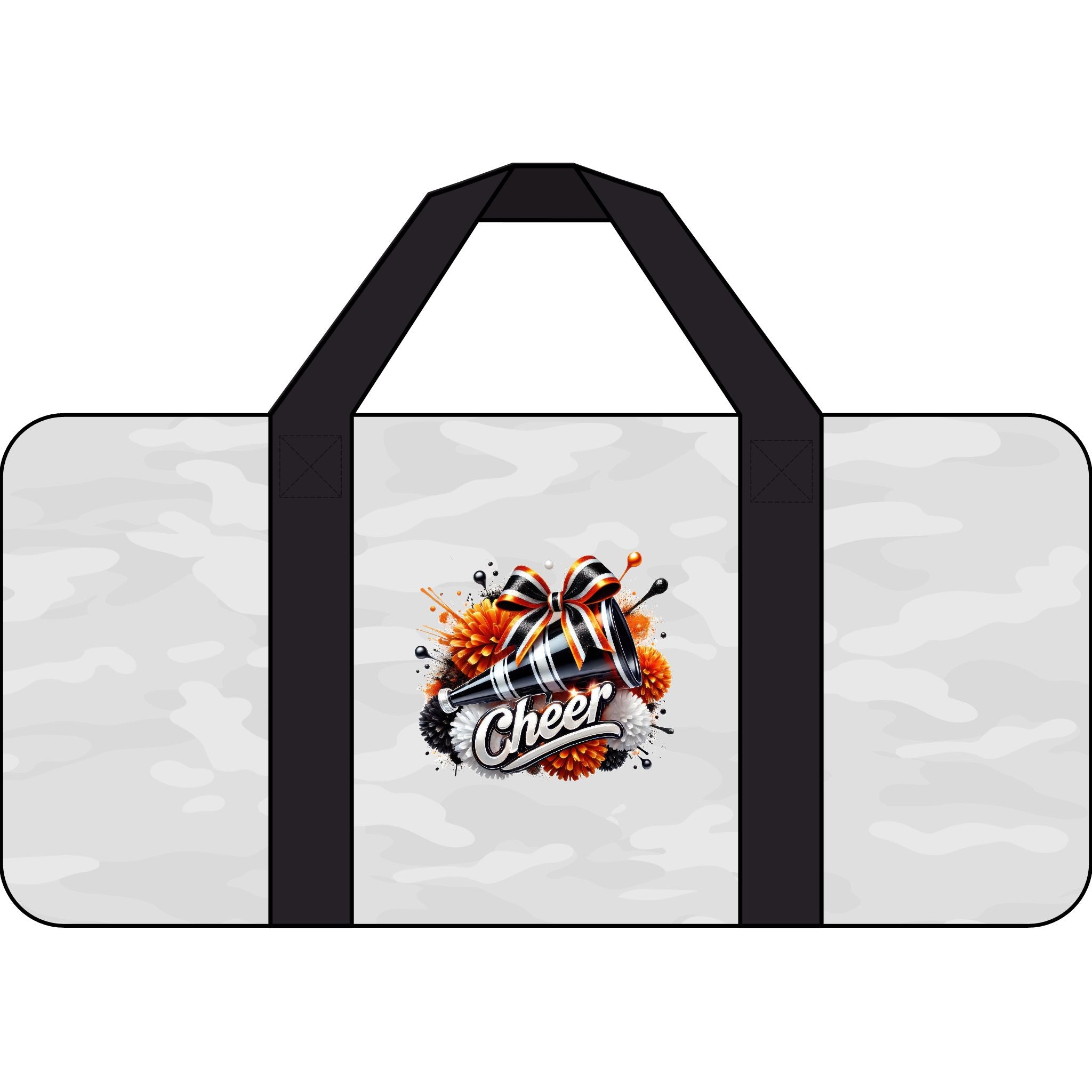 Cheer Megaphone Duffel Bag — Pom-Pom Cheerleading Travel Gym Bag