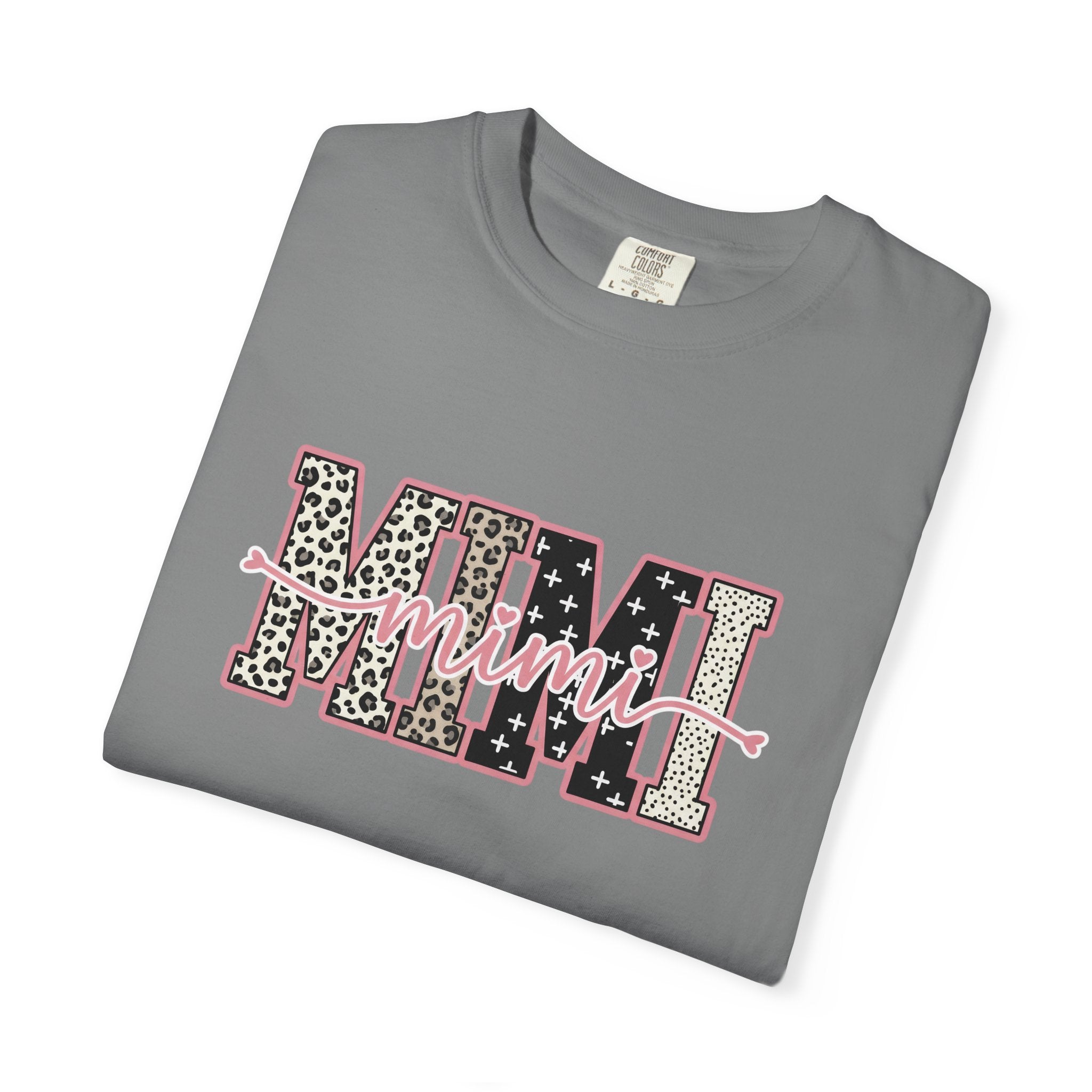 Mom Mimi Leopard Block Graphic T-Shirt – Cute Pink Script Mother's Day Gift