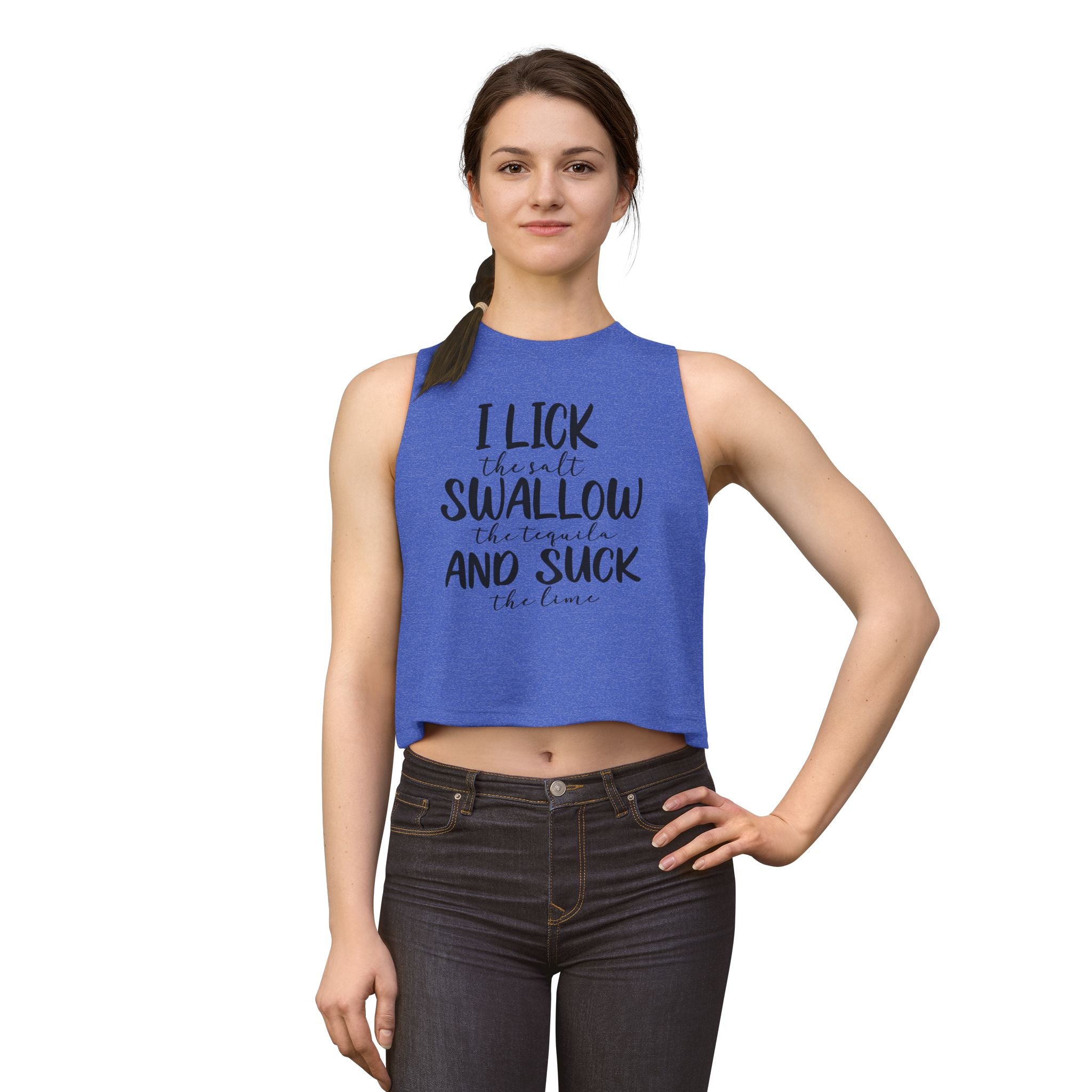 Crop Top – "I Lick the Salt, Swallow the Tequila, And Suck the Lime" Bachelorette Party Tank