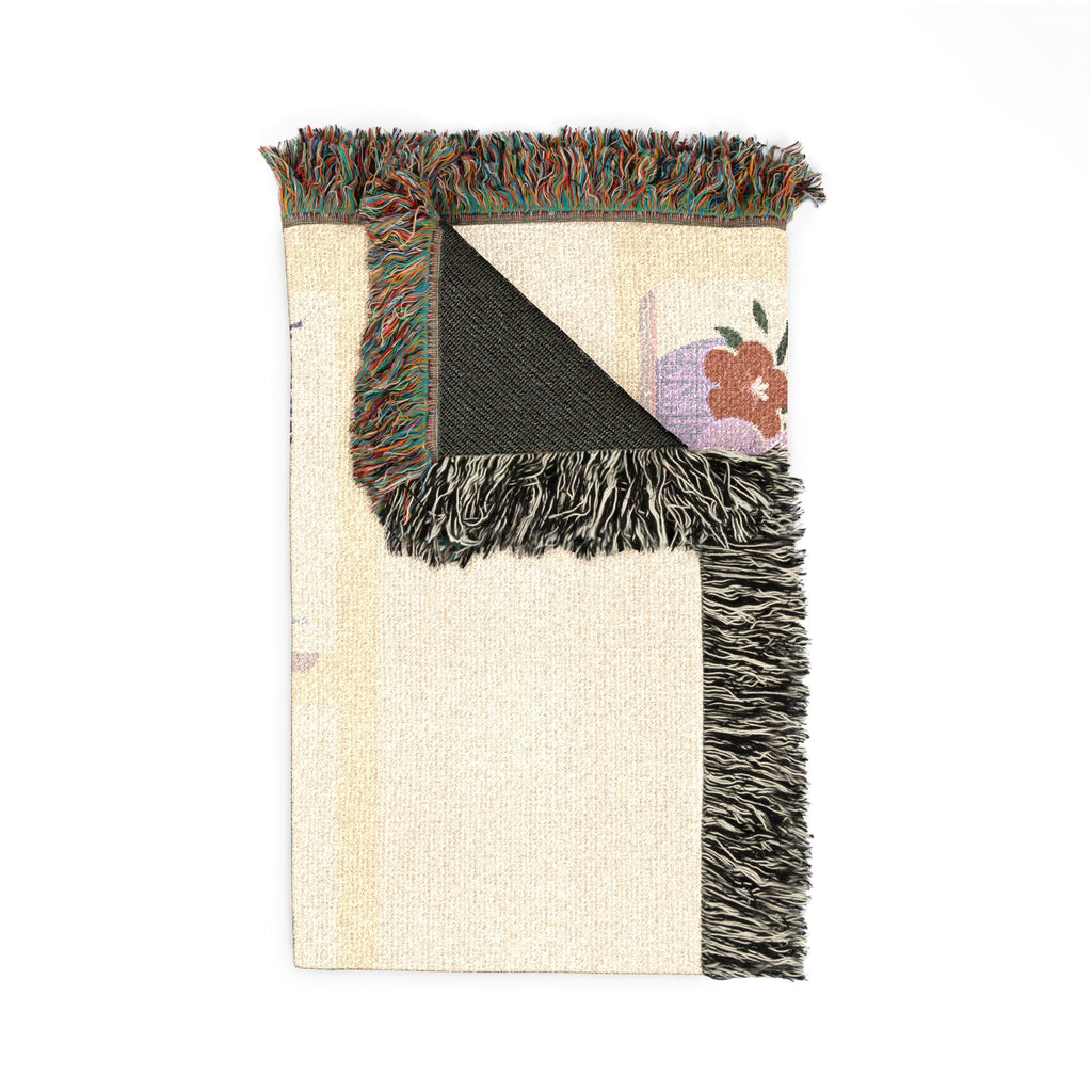 Mother’s Day Woven Blanket — 'I  Mom' Floral Throw