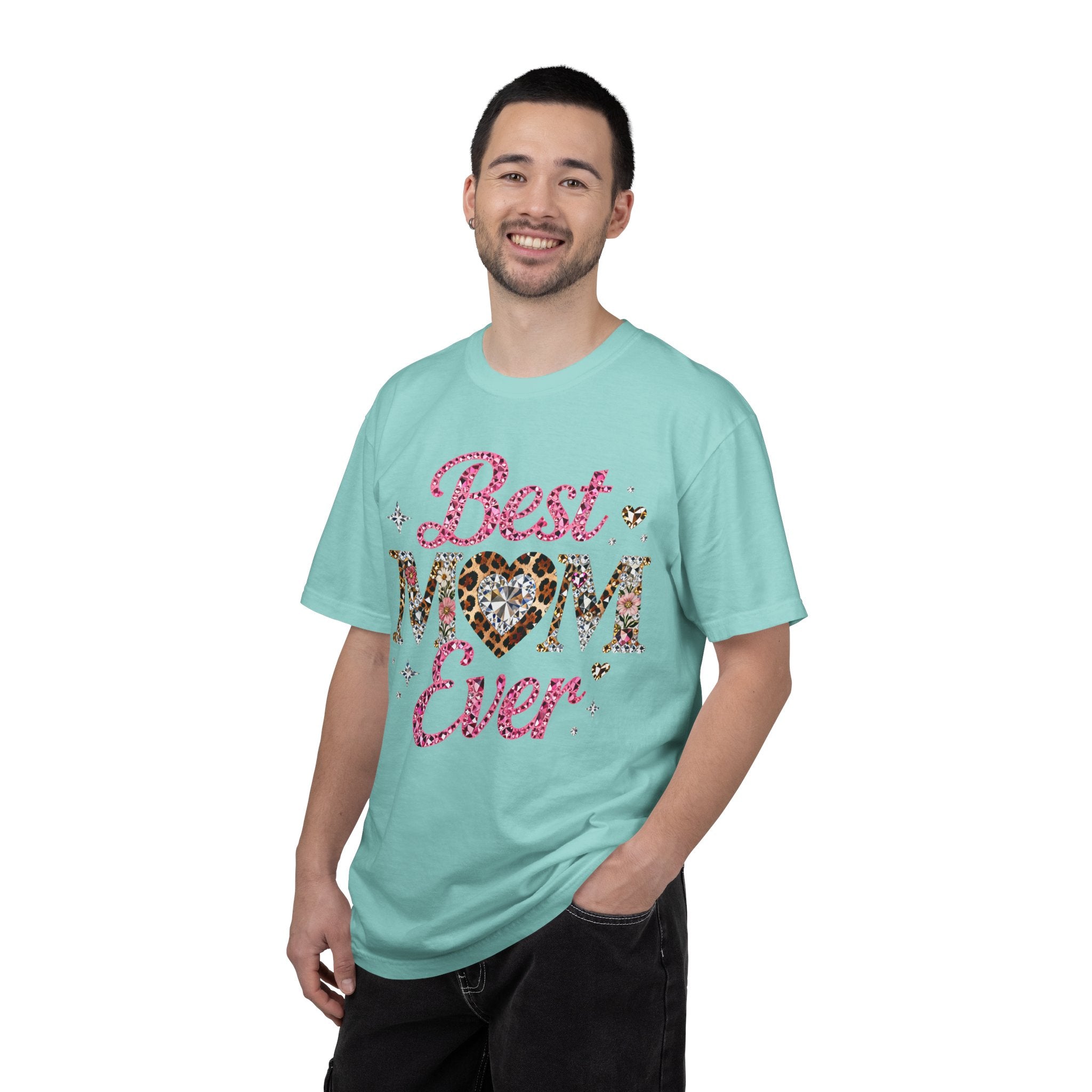 Best Mom Ever T-Shirt — Leopard Heart Mother's Day Gift